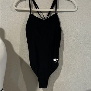 Black One-Piece Swimsuit. Training Suit